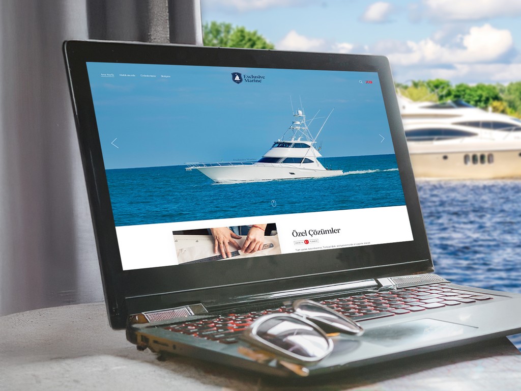Exclusive Marine — Web & logo